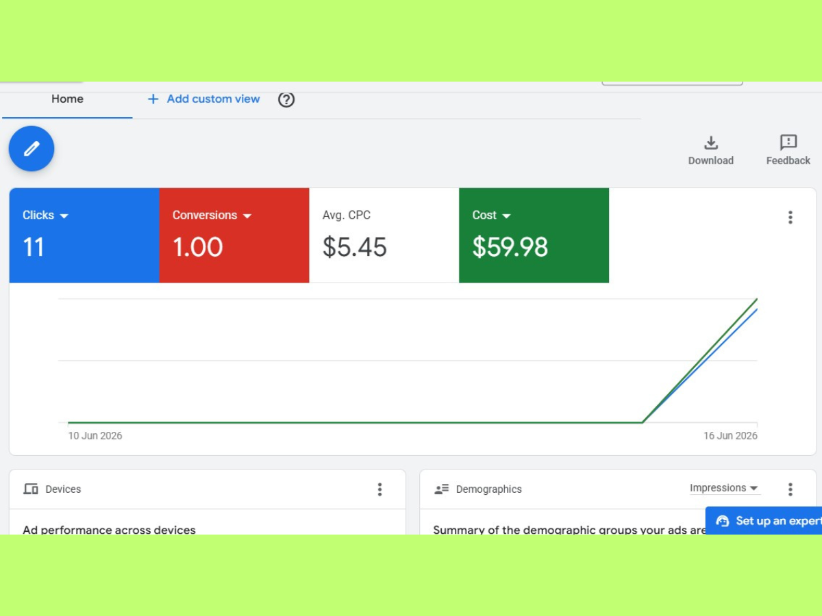 Ads by Tangeer Google Ads case study for a plumbing company