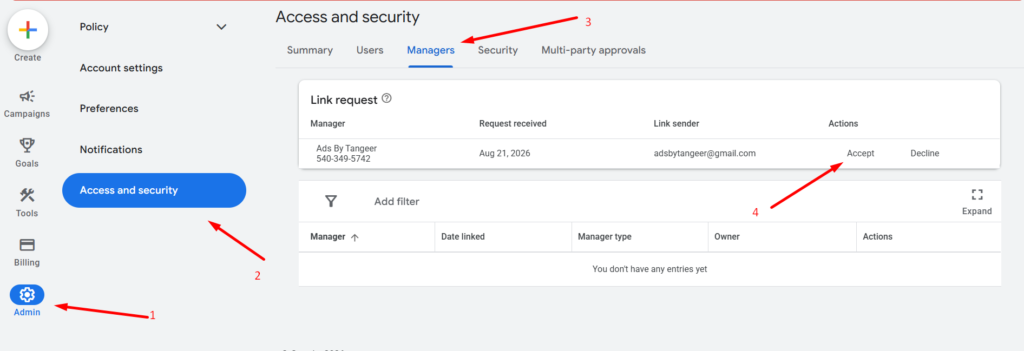 How to Accept Google Manager Access as a Client